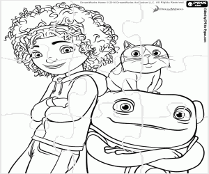 Puzzle of the Home protagonists coloring page