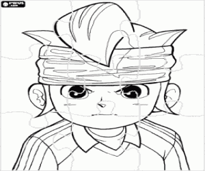 Puzzle of Inazuma Eleven, Mark Evans coloring page