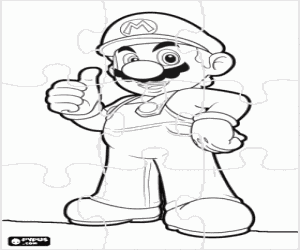 Puzzle of Mario, videogame coloring page