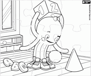 Puzzle of Pypus and the education coloring page