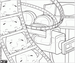 Puzzle of Pypus in a film coloring page