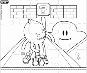 Puzzle of Pypus and video game coloring page