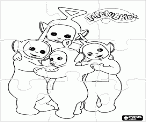 Puzzle of the Teletubbies coloring page