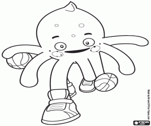 Pypus, a basketball player coloring page