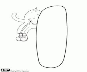 Pypus is behind the letter I coloring page