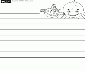 Pypus and Christmas ball, the letter coloring page