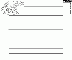 Pypus and Christmas decorations letter coloring page