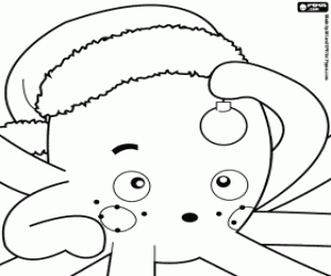 Pypus and the Christmas ornament coloring page