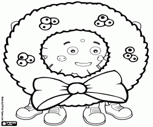 Pypus and a Christmas wreath coloring page