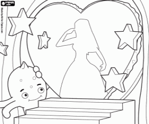 Pypus and the Disney Princesses coloring page