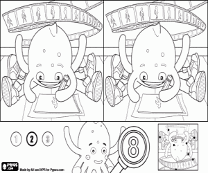 Pypus and a film, the differences coloring page