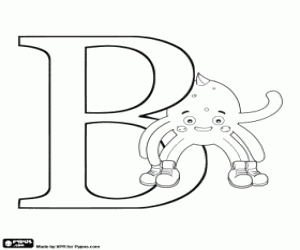 Pypus and the Greek letter Beta coloring page