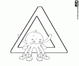 Pypus with the Greek letter Delta, Δ coloring page