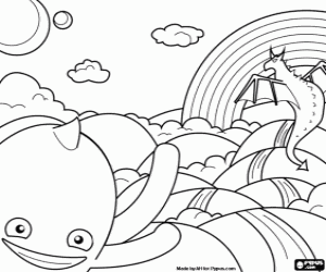 Pypus in the world of fantasy coloring page