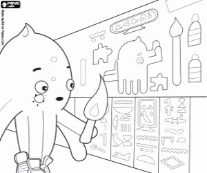 Pypus learns the history coloring page