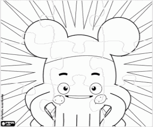 Pypus like Mickey Mouse puzzle coloring page