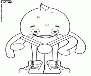 Pypus with a medal at neck coloring page