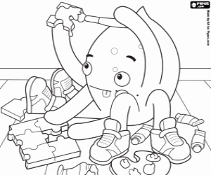 Pypus and the puzzles coloring page