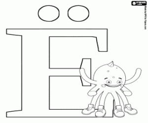 Pypus and the Russian letter Ё coloring page