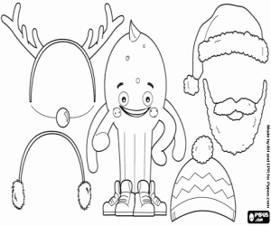 Pypus's dresses for Christmas coloring page