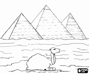 The pyramid of Cheops coloring page