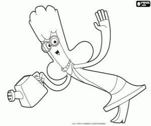 The Queen of Jammbo in the garden coloring page