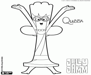 The Queen of the planet Jammbo coloring page