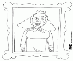 Queen portrait, Little Princess coloring page