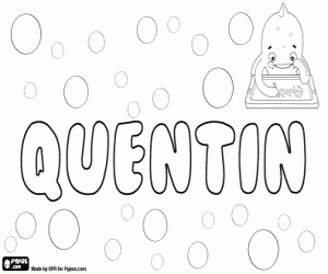 Quentin, name of Latin origin coloring page