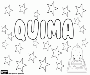 Quima, catalan diminutive coloring page