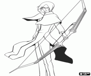Quincy, character of Bleach coloring page