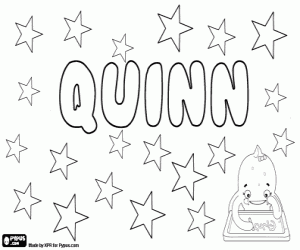 Quinn, irish and english name coloring page