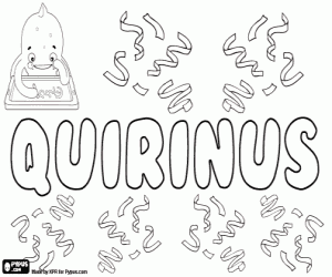 Quirinus, Latin name coloring page