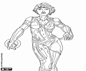 Quorra, a Tron Legacy character coloring page