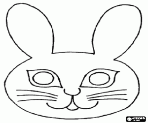 Rabbit Mask coloring page