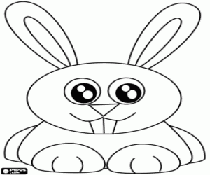 Rabbit with big ears coloring page