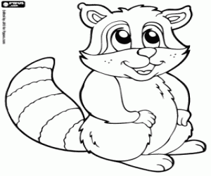 Raccoon coloring page