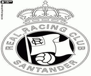 Racing Santander badge coloring page