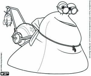 A racing snail White Shadow coloring page