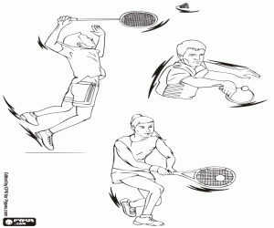 Racquet sports at Olympics coloring page