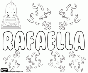 Rafaella, variant of Raffaella coloring page