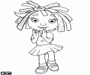 The rag doll Rosie coloring page