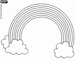 Rainbow coloring page