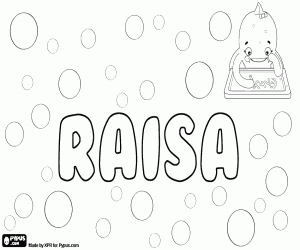 Raisa, name with various origins coloring page