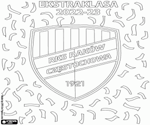 Raków Częstochowa, champion 2022-23 coloring page