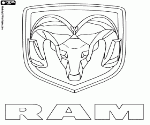 Ram Trucks logo coloring page