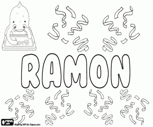 Ramon, name of Germanic origin coloring page