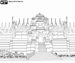 Ranakpur Temple, India coloring page
