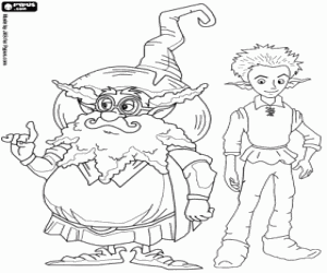 Randalf and Newt from Muddle Earth coloring page