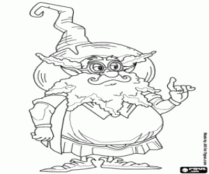 Randalf the wizard coloring page
